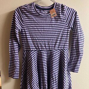 Purple Striped Primary Dress